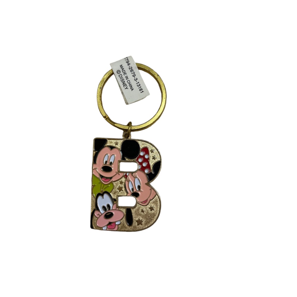 Disney Gold B initial keychain